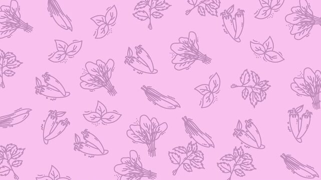 seamless pattern with vegetables theme video animation