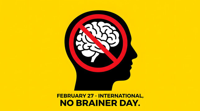 Silhouette head highlights no brainer day awareness campaign