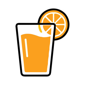 Refreshing Orange Juice Served in a Glass with Citrus Slice Garnish