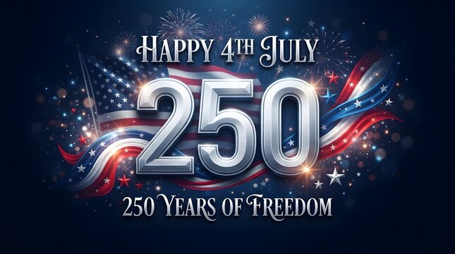 Celebrating two hundred and fifty years of american independence with patriotic flair