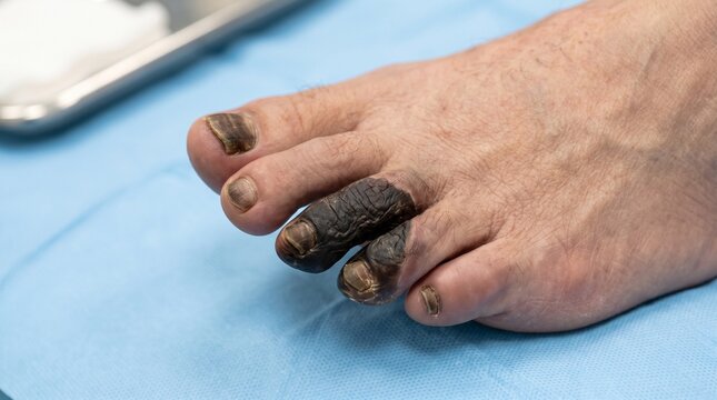Peripheral Gangrene with Distal Ischemic Changes &ndash; Medical Examination