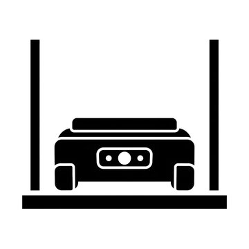 Warehouse Autonomous Mobile Robot Stop Icon Pictogram