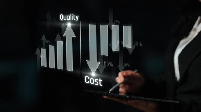 Increase quality and reduce cost represent quality, cost, and performance optimization for business strategy and resource efficiency Marrow