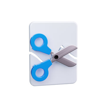 scissors 3d render icons