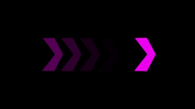 Fast forward white symbols icon symbol animation on black background. Fast forward sign moving right to left a arrow icon.4k animation