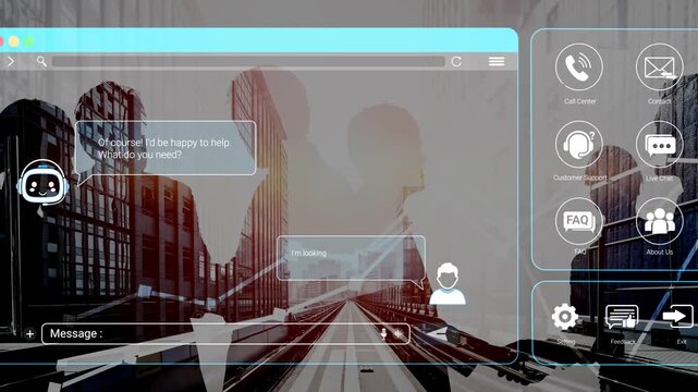Modern Business Communication with Chatbot Technology and User Interface in Urban Setting for Customer Interaction and Support Enhancement Sigmoid