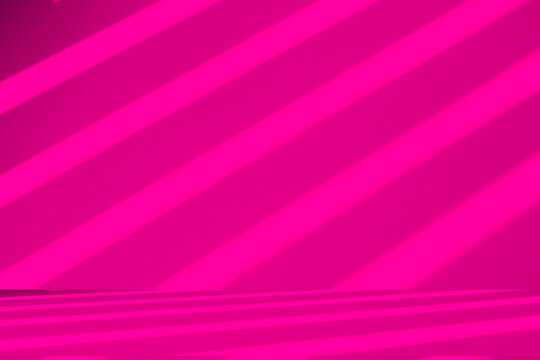 Wall interior background, studio and backdrops show products.with shadow from window color pink background for text insertion and presentation interior decoration