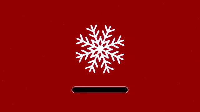 Christmas Loading Bar With Snowflake Icon