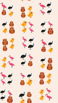 Stylized Birds Pattern