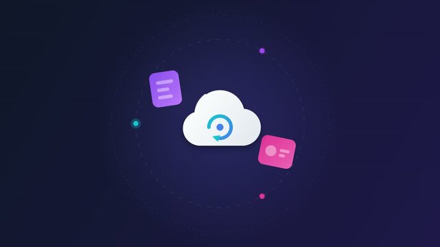 Cloud Sync and Backup Animation