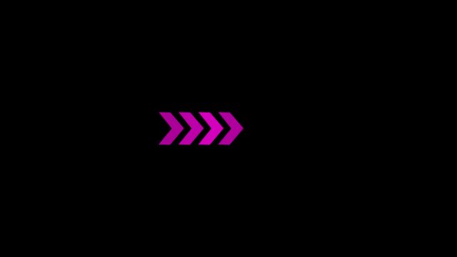 Animated arrows for the overlay video layer. arrow icon concept animation.