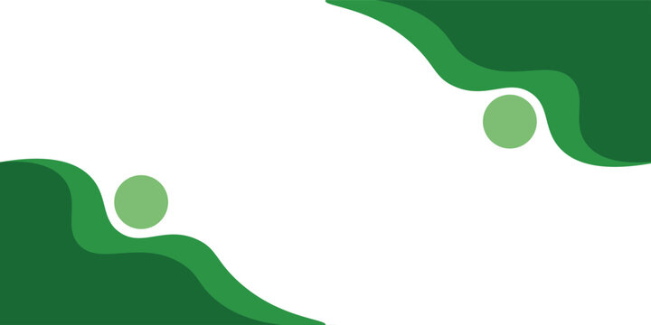 Desain Background Abstrak Gelombang Hijau Minimalis (Green Wave Vector Design)