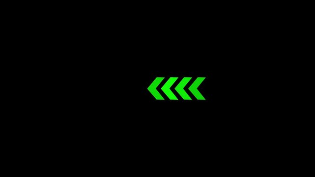 Animated arrows for the overlay video layer. arrow icon concept animation.