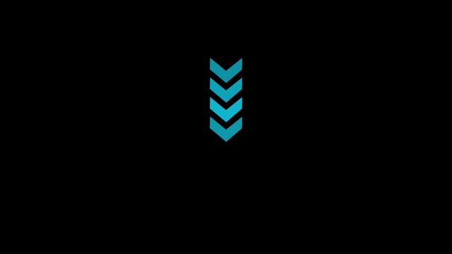 Animated arrows for the overlay video layer. arrow icon concept animation.