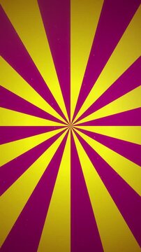 Sunburst radial rays rotating yellow magenta seamless loop background