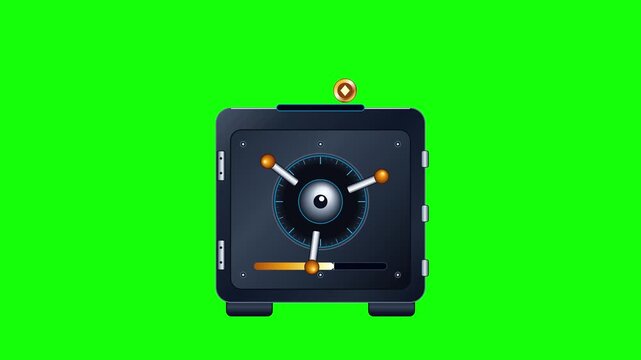 Modern secure safe with rotating combination dial