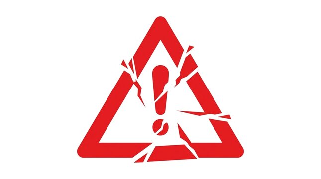 Broken Warning Triangle Symbol