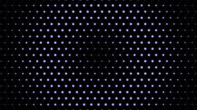 Abstract Isometric Neon Cyber Lattice Wave Seamless Loop 