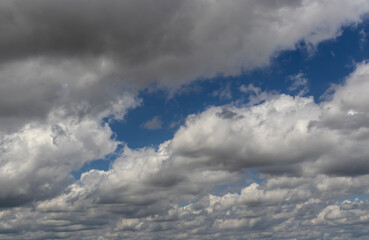 Fototapeta premium Abstract background of beautiful white clouds with blue sky in Brazil