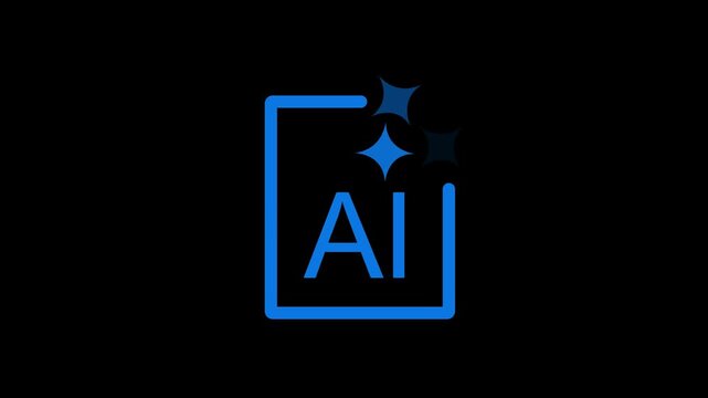 AI image generator frame icon with magic sparkles for artificial intelligence photo editor, smart image enhancement, picture frame, creative tech