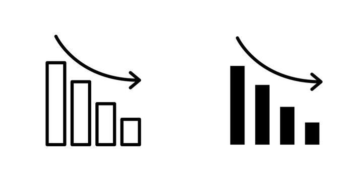 Chat arrow down icon flat outline in black