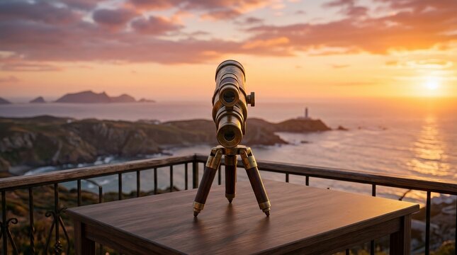 Telescope Representing Self-Doubt and Emotional Uncertainty