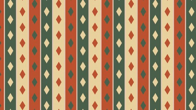 Soft terracotta ikat pattern background seamless loop