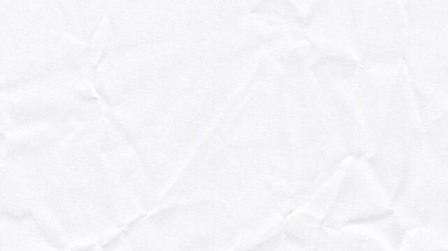 White paper texture background doodle animation, crinkled white Paper texture stop motion, crumpled paper texture, White crumpled paper stop motion background texture.