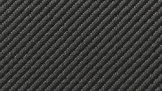 Dark carbon fiber texture background with diagonal woven pattern