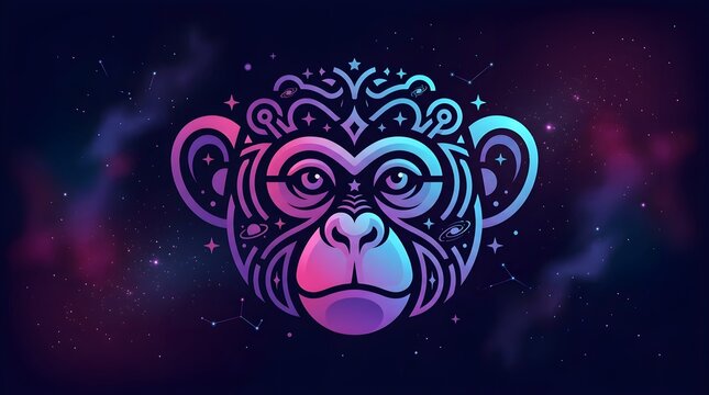 abstract background with a monkey 