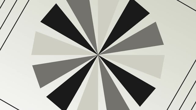 Soft monochrome art deco border pattern background seamless loop
