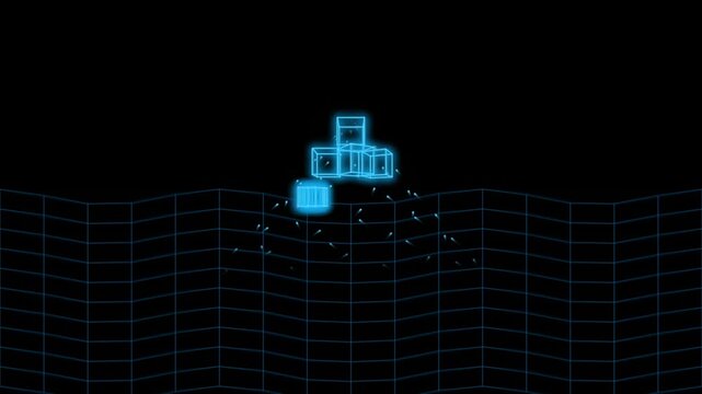 3d render of a modern building icon