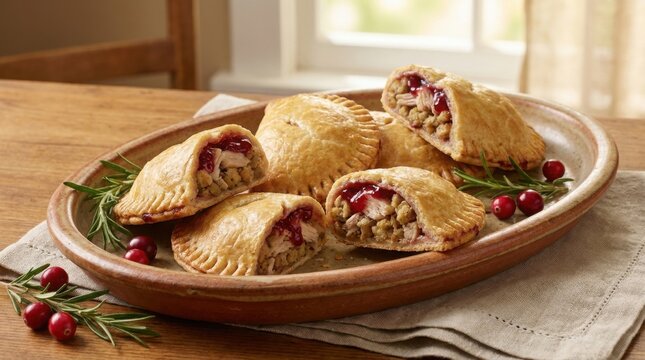 Thanksgiving Turkey Cranberry Hand Pies