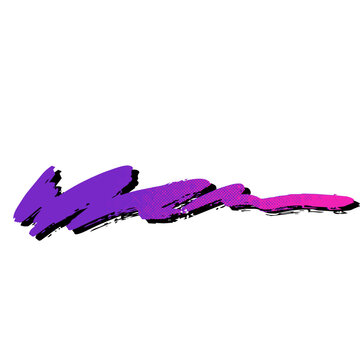 90's retro vintage stripe, halftone brush stroke eighties style Ninja