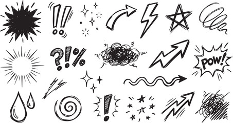Comic Book Sound Effect and Pop Art Explosion Icons Set © Mahmuda