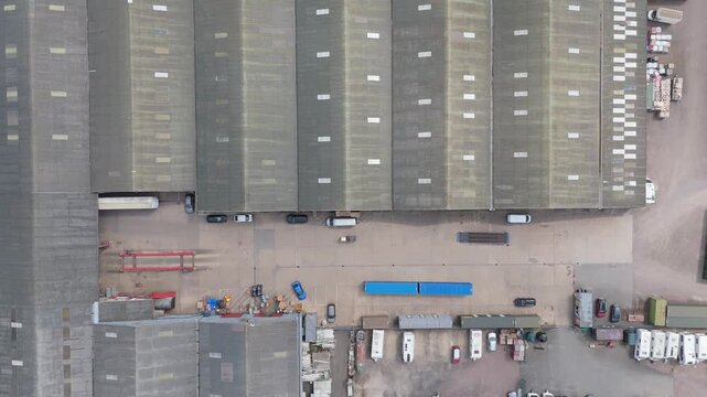 Large warehouse complex viewed from above