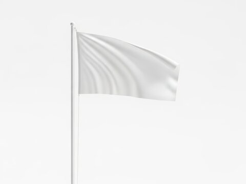 White flag waving in the wind