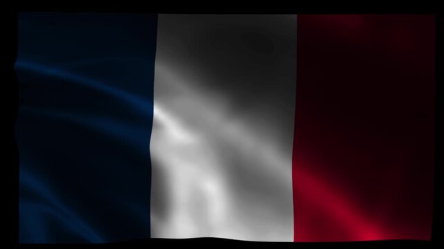 France and Peru National Flags Waving in the Wind, French and Peruvian Patriotic Symbols, Red White Blue Banners, 3D Silk Flag Illustration for International Design