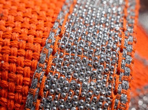 close up of a knitted wool