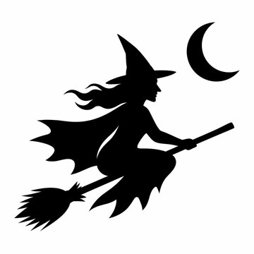 witch on broom