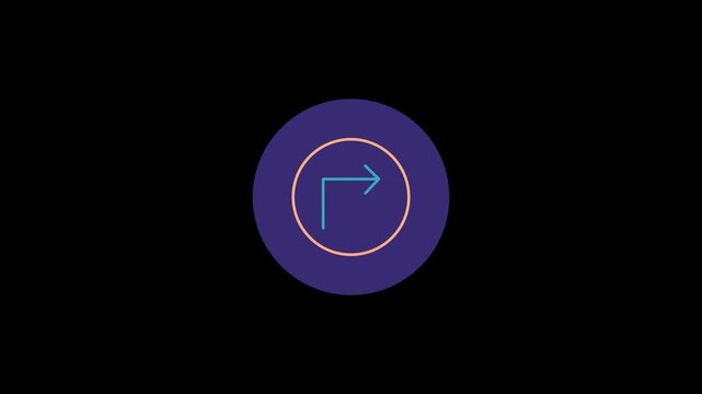 Simple Animated Pointer Arrow Motion Graphic Symbol