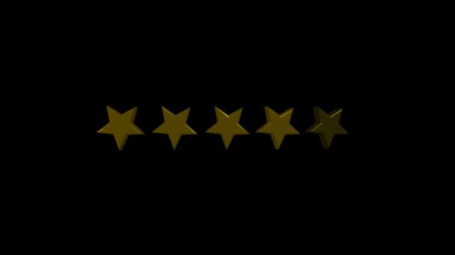 Four point five star customer rating icons modern style