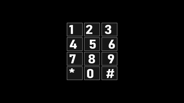 rendered animation calculator icon featuring basic arithmetic operation buttons on a black background.