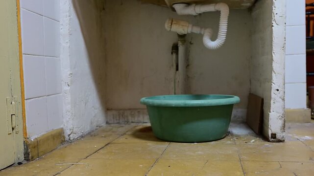 Laundry sink and dirty bathroom renovation process