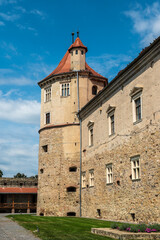 Fototapeta premium Fagaras Fortress Inner Courtyard Tower Architecture Transylvania Romania