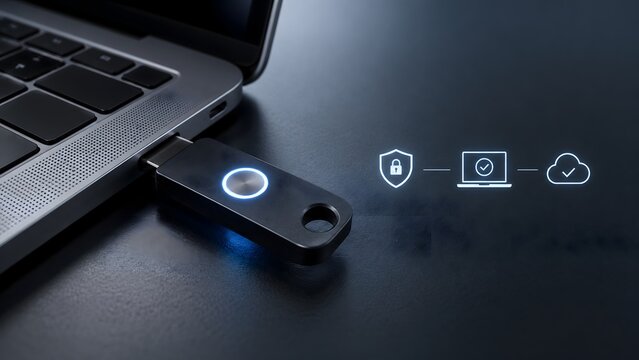 Hardware Security Key Providing Strong Authentication for Laptop Access