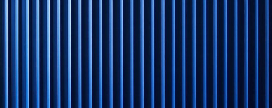 Deep blue vertical corrugated texture with bright light highlights
