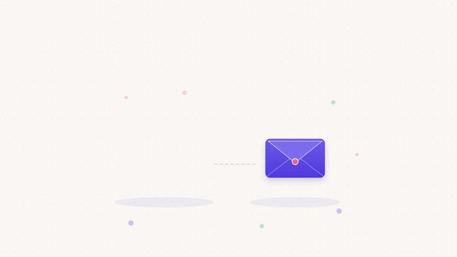 Online job interview leading to email job offer and verified electronic signature contract in looping animation