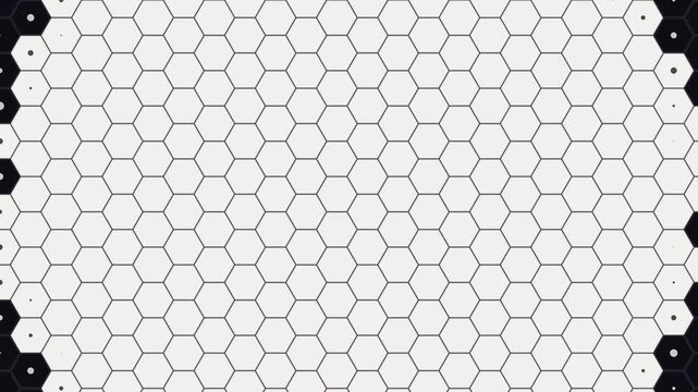 Abstract Hexagonal Grid Pattern with Gradient Transitioning Effect