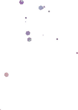 Purple Iridescent Scattered Confetti Decoration